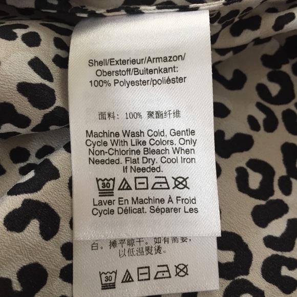 DKNY Leopard Animal Print Flutter Sleeve Top Tank Sleeveless Small - Picture 7 of 7